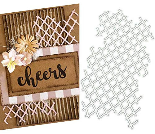 SpirWoRchlan Stanzmaschine Stanzschablone,Scrapbooking Prägeschablonen Stanzformen Schablonen Für Scrapbooking Fotopapier Karten Handwerk Prägen DIY Geburtstagsgeschenk Grid Net