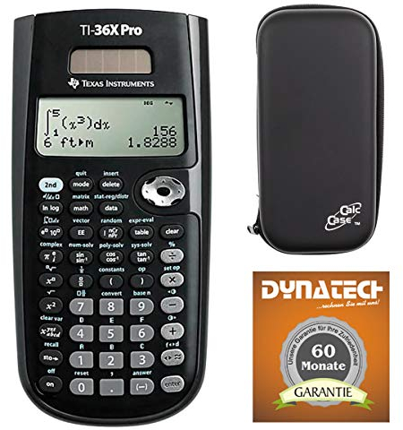 TI-36 X Pro Schulrechner mit Schutztasche und Garantieverlängerung auf 60 Monate