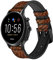 Snake Skin Leather & Silicone Smart Watch Band Strap For Fossil Wristwatch Size (20mm)