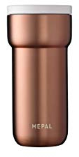 Mepal - Isolierbecher Ellipse - 4 Stunden heiß & 8 Stunden kalt - Thermobecher für Unterwegs - Geeignet als Tee & Kaffeetasse zum Mitnehmen - Passt in alle Becherhalter - 375 ml - Rose Gold