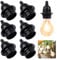 Retro E27 Lampenfassung 7 Stück, 250V 4A Wasserdichte Lampenfüße, Edison Schraube Glühbirne Adapter, Bakelit Lampenfassung für Vintage Glühbirne, Schwarz