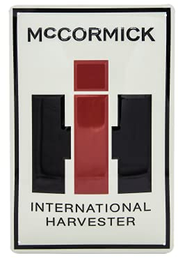 LUCKYLINDE geprägtes Blechschild passend für IHC Schlepper, Traktor und Landwirtschaft Fans, Deko Werkstatt, Garagen Oldtimer Schild 20 x 30 cm (IH)