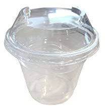MAQA 50 uds Vaso con tapa cúpula 320 ml, vasos para llevar con inserto 120 ml, vaso con tapa apilable