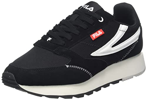 FILA Herren Run Formation Sneaker, Black, 44 EU Schmal