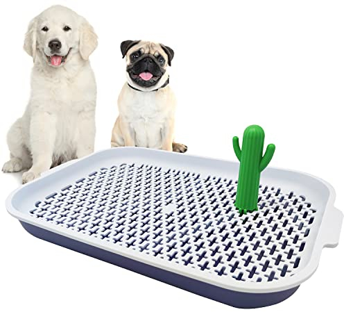 BPS Aseo Bandeja Sanitaria para Perros Reemplazable de Adiestramiento Inodoro Interior Aseo Mascotas Plástico 2 Tamaños M/L (L, Azul) BPS-5574AZ
