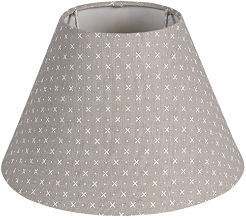 Clayre & Eef 6LAK0510 Lampenschirm Grau Ø 25x16 cm / E27