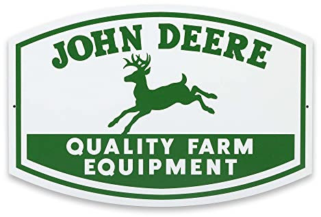 John Deere Farm Equipment Logo Metallschild – Vintage John Deere Schild für Garage oder Männerhöhle