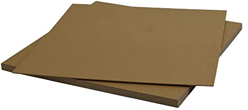 Samsill Chipboard Sheets 12 x 12 Inches, 10 Pack, Acid Free, 0.057” Heavy Weight, Brown, Create Three-Dimensional Embellishments for Cards, Mixed Media, Crafts, Fabric Organizer