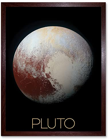 Artery8 NASA Our Solar System Pluto New Horizons Enhanced Colour Image Art Print Framed Poster Wall Decor 12x16 inch