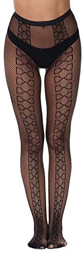 XTBFOOJ Lack Dessous Damen Netzstrumpfhose mit hoher Taille Sexy Mesh Netzstrümpfe Damen Dessous