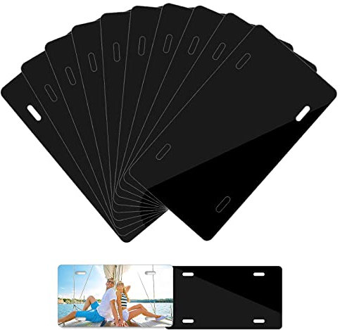 10 Pack 0.45mm Blank Automotive License Plate Plates Tag for Custom Design Work