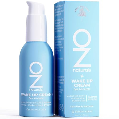 OZNaturals OZNATURALS WAKE UP CREAM: Feuchtigkeitscreme mit Vitamin C, Meereskräuter, Algenextrakt, Blaubeerextrakt und Riesenseetang verleihen der Haut mehr Ausstrahlung und bieten antioxidativen Sc