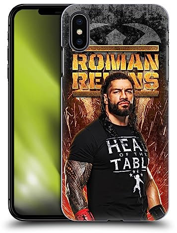 Head Case Designs Offizielle WWE Grunge Roman Reigns Harte Rueckseiten Handyhülle Hülle Huelle kompatibel mit Apple iPhone XS Max