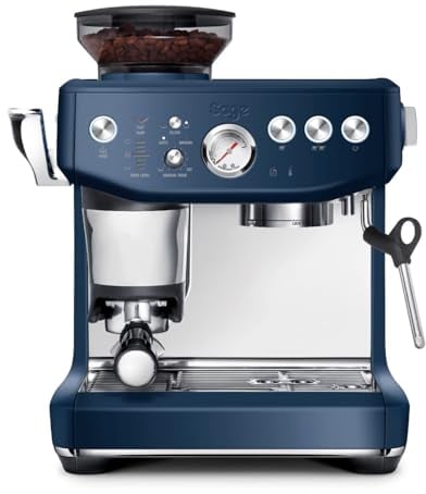 Sage - The Barista Express Impress - Kaffeemaschine mit manuellem Milchaufschäumer & integriertem Mahlwerk - Intelligente Dosierung, 25 Mahlgradeinstellungen - Zwetschgenblau