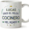 MUGFFINS Tazas Personalizadas para COCINERO hombre - En Español - Mejor del Mundo - 11 oz / 330 ml - Regalo Personalizable original y divertido