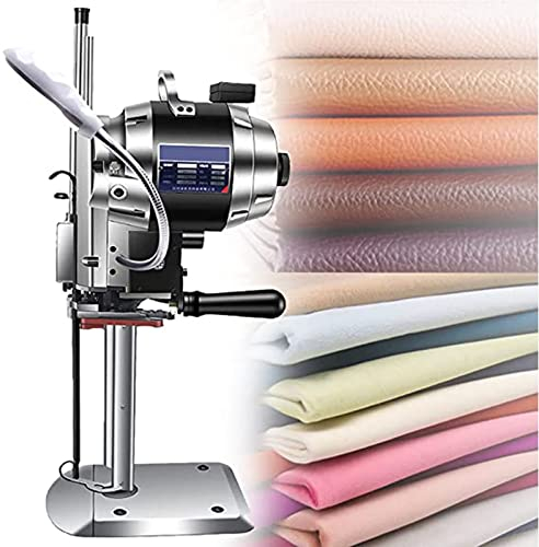 Máquina cortadora de Tela de 1200 W, máquina cortadora de Tela eléctrica con Cuchillo Recto Vertical, con luz LED y función de Afilado automático para Tela, Ropa, Papel de Cuero, 220