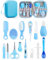 15PCS Trousse de Soin Bebe Kit Trousse de Toilette Bebe pour Prendre Soin kit de Soins pour bébé Professionnel Sans BPA Accessoires Bebe Naissance Garçon pour Voyage Maison - Bleu