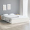 ZQQLVOO Bettgestell Familienbett Palettenbett Massivholzbett Weiß 180x200 cm 6FT Super King