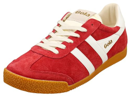Gola Classics Elan Low Pro Lac Retro Deep Red Wht Men's Suede Leather Trainers (rot-Weiss, EU 46)