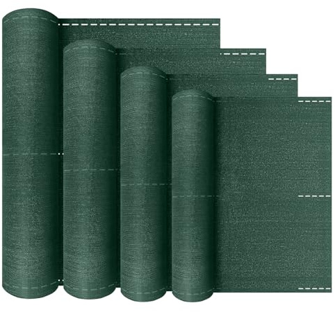 LZQ Tissu occultant 150 g/m² pour clôture, brise-vue en HDPE, stabilisé aux UV, résistant aux intempéries (Vert, 1,5 x 10 m)