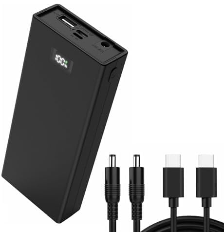 Weehomy Portable DC 12V Rechargeable Lithium ion Battery USB Output External Battery Power Bank for LED Strip, CCTV Camera Phone Charging (20000 mAh)