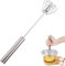 Halbautomatischer Schneebesen aus Edelstahl, Schneebesen Edelstahl, Halbautomatischer Schneebesen aus Edelstahl, Drehbarer Push Mixer Rührer zum Schneebesen, Schlagen, Rühren (14in)