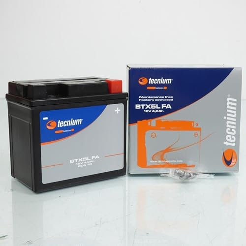 Batterie SLA Tecnium pour Moto Yamaha 125 TDR 1993 à 2003 YTX5L-BS / 12V 4Ah Neuf