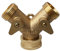 YXHYYDP Divisor de Manguera, Conector de Grifo Colector de latón Divisor de Grifo de 3/4 Colector de latón Conector de Manguera para Lavadora de Doble vía Separador de Agua Tipo Y