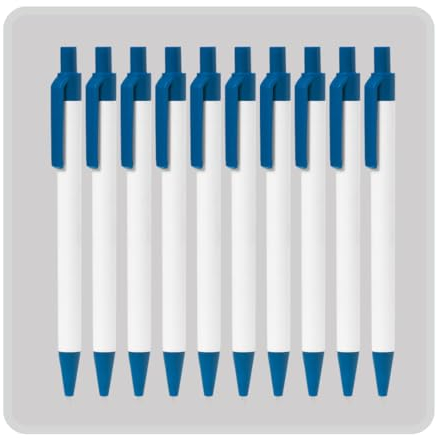 NIPORO 50 bolígrafos sostenibles de cartón reciclado y paja de trigo - tinta azul, Kulli, respetuoso con el medio ambiente (azul)