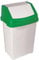 JMS we create smile 8L/25L/50L Litre Plastic Swing Lid Bin Waste Recycle Dustbins Rubbish Trash Refused Bins (Green & White Lid, 50 LITRE)