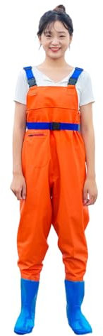 Chaoyilian Waders Traspirante da Pesca Stivale Scafandro Impermeabili,Salopette da Pesca,Waders Impermeabile,Traspirante,Leggero,Tracolla Regolabile,per Cantieri edili,Pesca,allevamenti,Giardini
