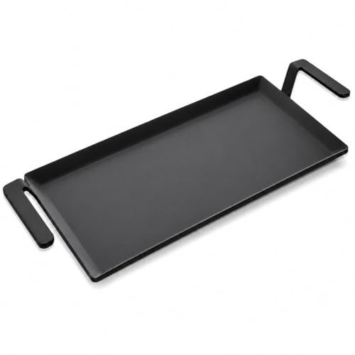 24'' Carbon Steel Griddle Replacement for Made In Cookware | Pre-seasoned Cookware for Double Burner Stovetop and Gas/Charcoal Grill, Heavy Duty Dual-Handle Large Family Size Griddle