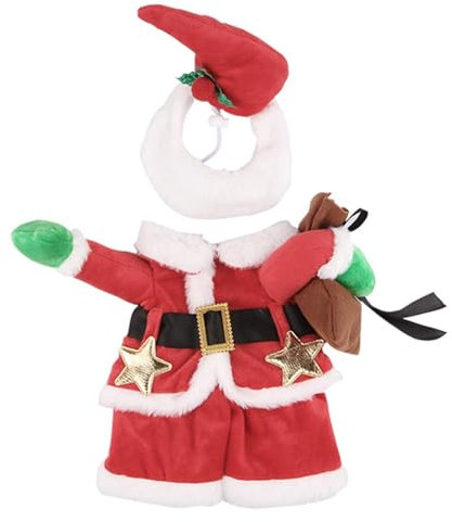 Haustier-Weihnachtskostüme, lustiges Haustier-Weihnachts-Cosplay | Lustige Weihnachts-Welpenkleidung mit Hut - Weihnachts-Weihnachtsmann-Mütze, Schal, Cosplay-Zubehör für Haustiere, Hunde, Welpen, Kät