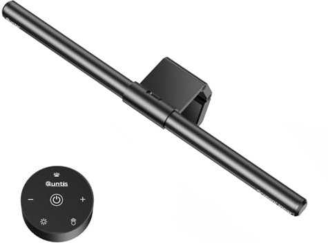 Quntis Lampada Monitor con Telecomando e Touch, 40CM Luce Monitor con Dimmer Automatico e Timer per Schermi Normali/Curvi, Lampada Schermo PC di Protezione Gli Occhi per la Lettura Lavoro