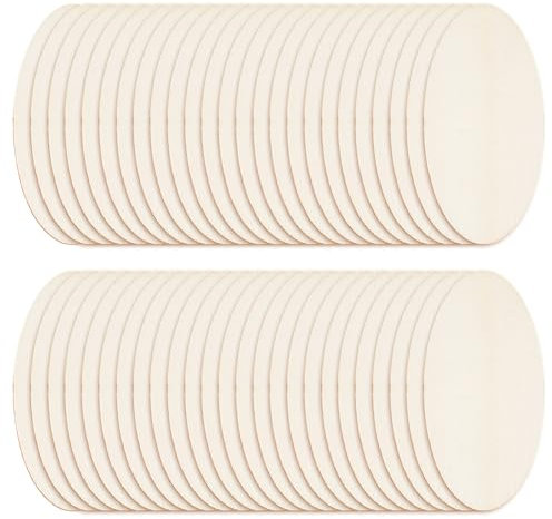 Delorigin 50 Stück Ovale Holzscheiben Mit Ausschnitten 3x6cm holzscheiben zum basteln Unvollendete Leere Holzschilder Für holzdeko Handwerk Künstlermalerei Türhänger Schild Hochzeit weihnachtsdeko