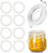 Rubber Jar Seals Replacement 8 Pcs Silicone Mason Jar Gaskets Seal Airtight Seals Rings for 0.5l 1l 2l 0.35 Litre Storage Gasket Glass Jars Cans