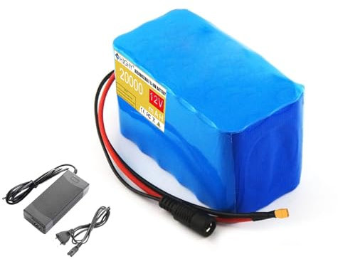 HJGHY 12V 20Ah Polymer Lithium Battery Pack 12V Rechargeable Lithium Li-Ion Battery Powerful Portable Battery for Xenon Lamp Motor Mobile Backup Battery,XT90,12V 20Ah