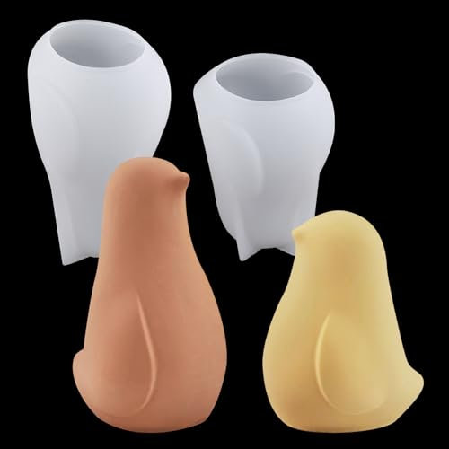 EPODA 2Pcs Silikon Gießform Vogel Silikonformen Gießformen Frühlingsvogel Ostern Silikonformen Gips Vogel DIY Basteln Osterdekoration
