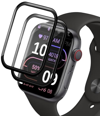 Carantee 2 Pièces Verre Trempé pour Apple Watch 7/8/9 41mm protection écran, 3D Ultra HD Haute Sensibilité Vitre Protection, 0,33mm 9H Dureté Sans Bulle Protection D'écran pour Watch 41mm Ecran Verre