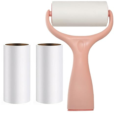 TOYANDONA Portable Hair Fluff Remover Lint Roller for Clothes Replaceable Gummed Paper Lint Dust Removal Paper