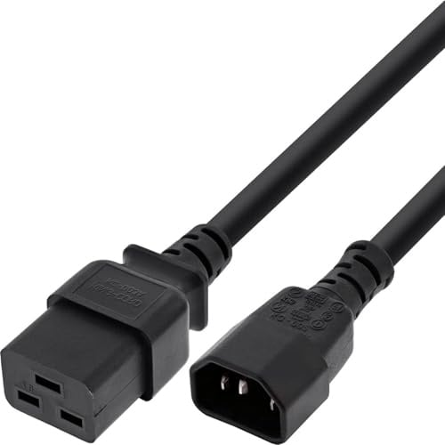 Oniroview Cavo di Alimentazione IEC320 C14 a C19, 2 metri, 16A 250V, Nero, Tripolare