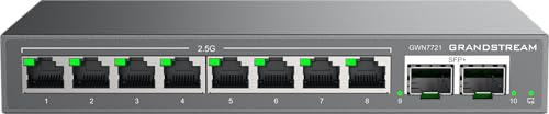 Switch Grandstream GWN7721 8 Portas GbE, 2 Portas 10G SFP+
