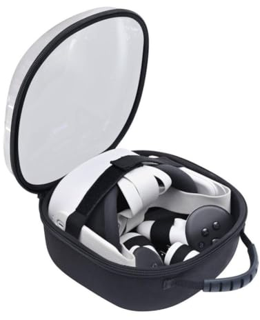 YNpgvxmaW Hard Carrying Case Compatible with Oculus 3S 3 2 VR Headset and Touch Controller Accessories Case(Black Clear)