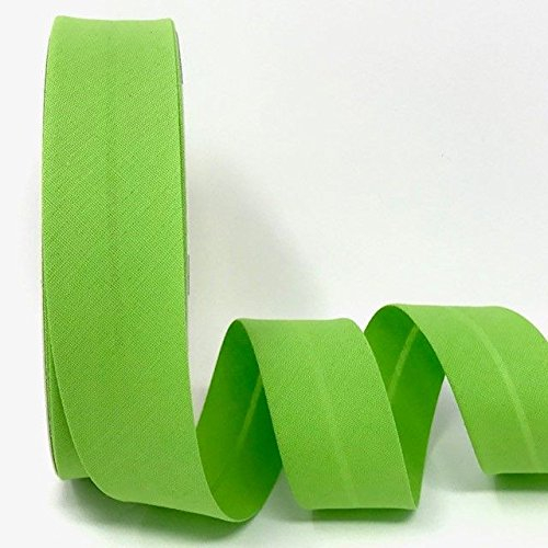 Schrägband in Froschgrün von Byetsa, 30 mm, Poly-Baumwollgewebe Schrägband auf einer 25-m-Rolle