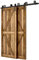 8FT/243cm Schiebetürbeschlag Set, Laufschienen für Schiebetüren Hängeschiene Schiebetürsystem Laufschiene Tür Hardware Bypass Kit, Sliding Door Hardware Bypass 2 Doors