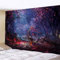 Naturer Wald Wandteppich Himmel in Wald 180x230cm Wandbehang Tapisserie Nacht Boho Psychedelic Wandtuch Hausdeko für Wohnzimmer Schlafzimmer