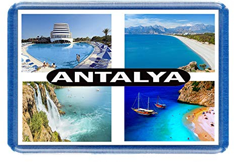 Antalya - 7cm x 4.5cm - Novelty Turkey Tourism Fridge Magnet.