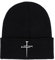 YUNXIBASECAP Mütze mit Stickerei, Buchstaben, sehr lässig, für Herren und Damen, gestrickt, Wintermütze, Hip-Hop, Skullies, Mütze, Schwarz, Schwarz, Einheitsgröße-M
