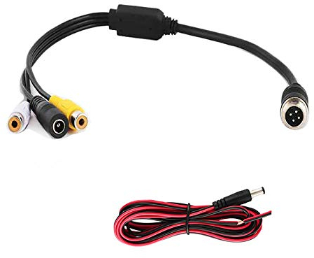 KNRAGHO dapter Kabel Adapterkabel Anschluss 4PIN 4 IN weiblich auf RCA Cinch für Rückfahrkamera und Rückfahrsysteme