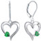 YL Herz Ohrringe 925 Sterling Silber Schnitt Mai Geburtsstein Grün Zirkonia Liebe Herz Tropfen Ohrringe für Damen